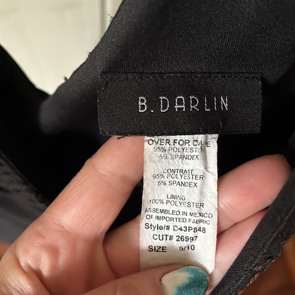 Black Sequined V-Neck Formal Dress - Picture 5 of 6